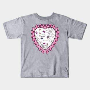 Spooky Cute Ghost Candy Cat Kids T-Shirt